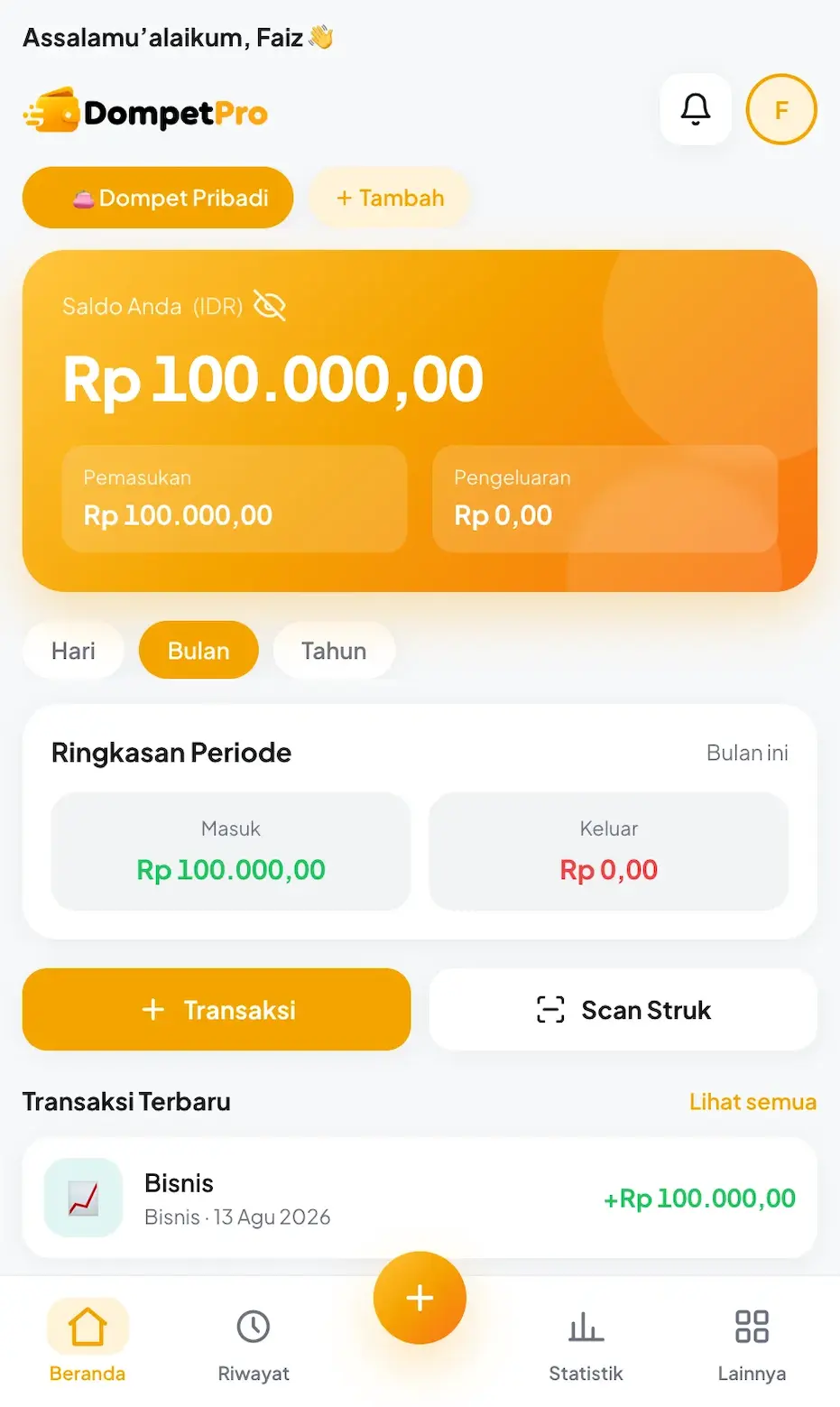 Perbesar screenshot DompetPro